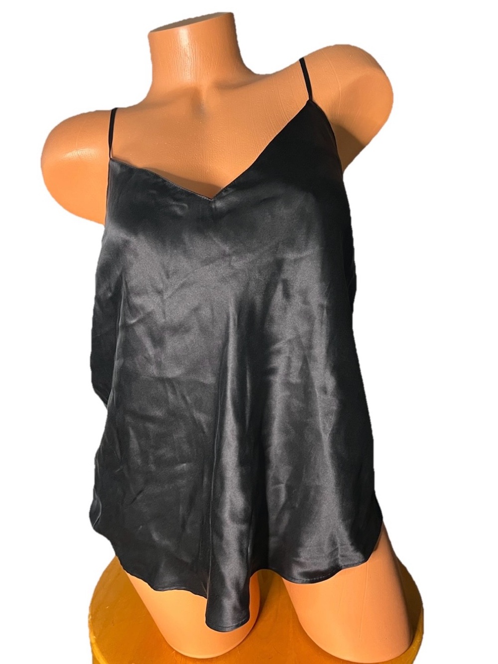 Victoria's Secret NWT Black 100% Mulberry Silk Cami L